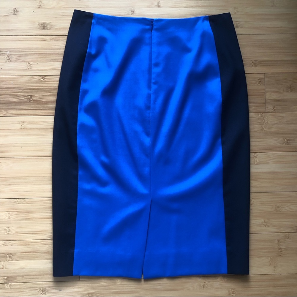 J. Crew blue vertical color block pencil skirt. Size: 6 - Picture 5 of 6